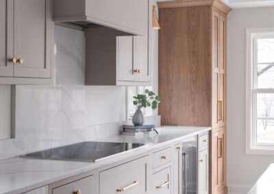 JFA Renovations Bogert Kitchen – Two-Toned Kitchen Cabinets stove top