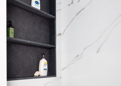 Emmet Place Master Bathroom Shower Shelves